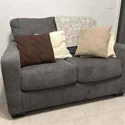 Dark Gray Loveseat Sleeper + Rocking Recliner