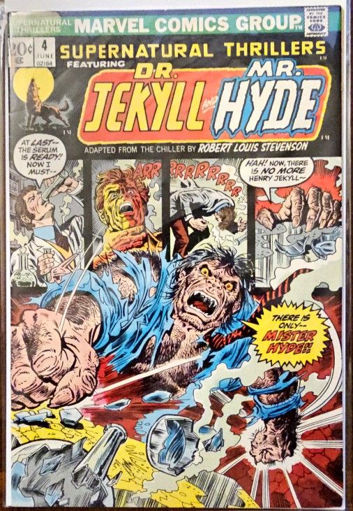 Supernatural Thrillers #4 - Dr. Jekyll and Mr. Hyde! (Marvel, 1973) VF-NM