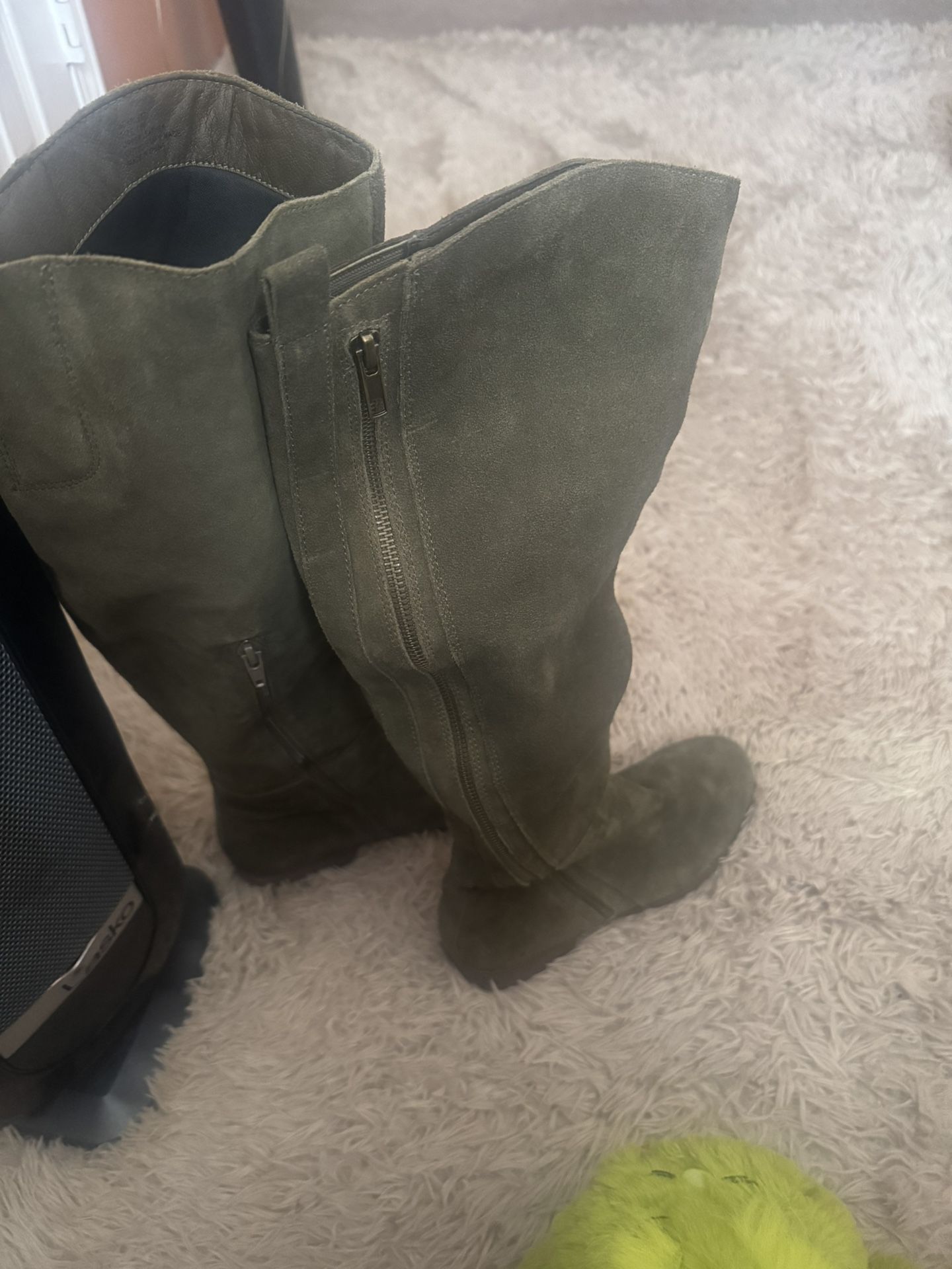 New Green Suede tall Boots