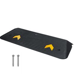 VEVOR Rubber Threshold Ramp, 2" Rise Threshold Ramp Doorway, Recycled Rubber Power Threshold Ramp Rated 33069 lbs Load Capacity, Non-Slip Surface Rubb