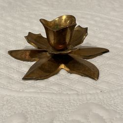 Brass Lotus Candle Holder