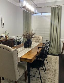Sage Green Velvet Curtains - Set of 2