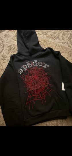Rhinestone spider hoodie