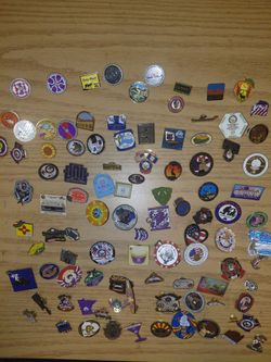 Vetrans VFW/Elks Club Lot of  100 Pin Collection