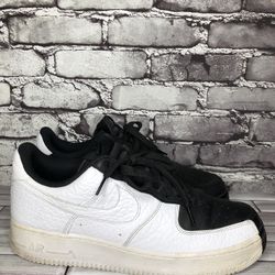 Nike Air Force 1 Low '07 LV8 Yin Yang 2017 Black White Leather Shoes Men Sz 10.5M US/44.5EU