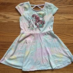 Disney Princess Ariel Little Mermaid Tie-Dye Dress - Size 6