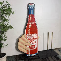 Vintage Soda Stand Sign Display With Stand