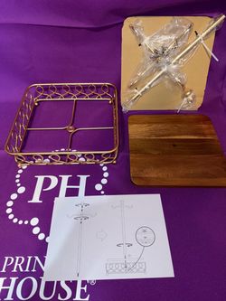Prince House Gold Metal Tiered Serving Stand