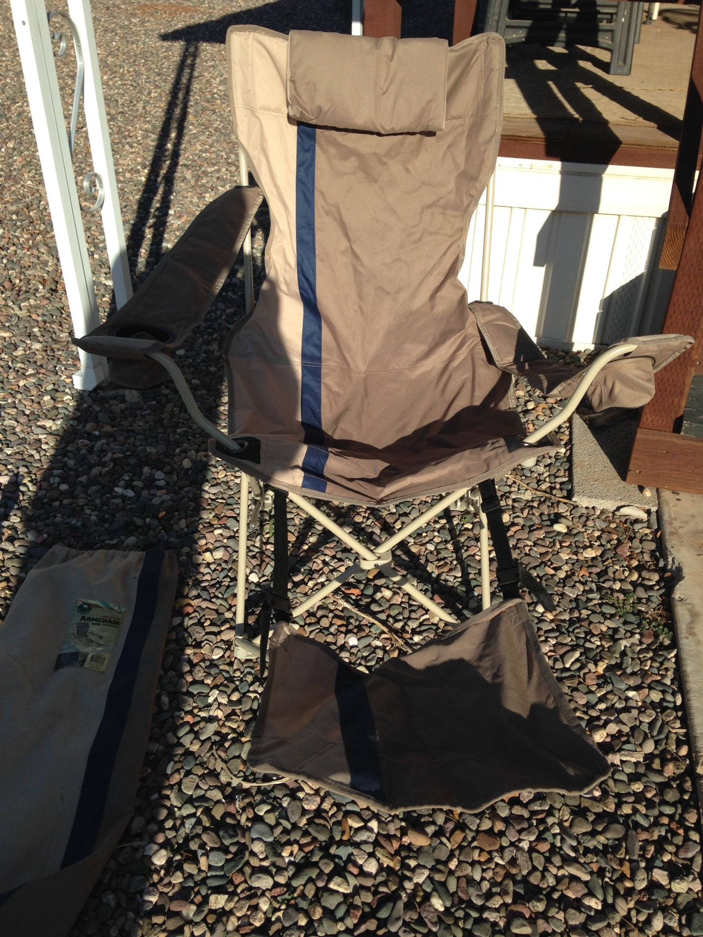 Camp chair with foot rest