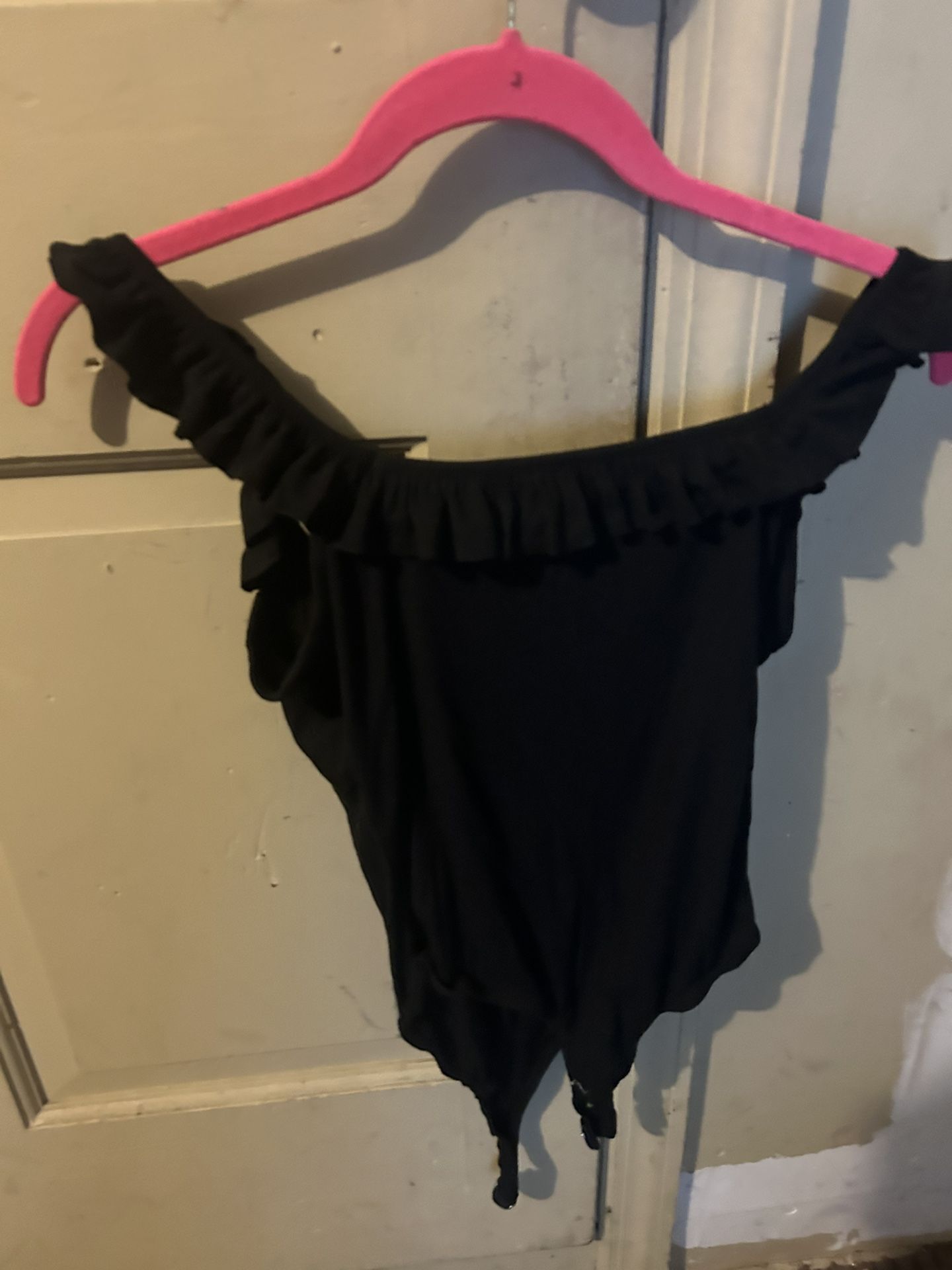 Black Leotard Stylish Top