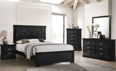 Black 4-pc Queen size bedroom set CLOSEOUT SALE!