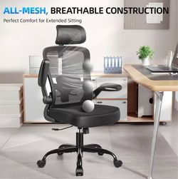 Office Chair, Desk Chair with Adjustable Lumbar Support, Ergonomic Computer Chair with High Back and Armrest, Adjustable Height Gaming Chair Home Offi