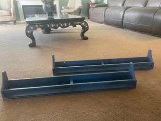 2 long book shelves for wall