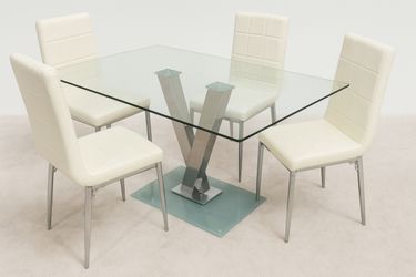Victory Rectangular Cream Dining set