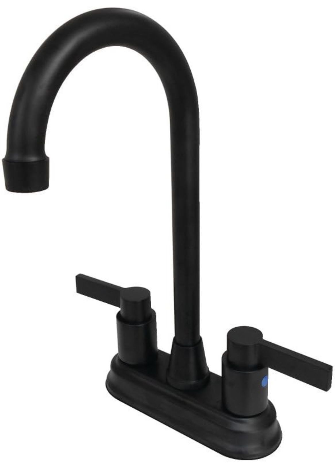 Kingston Brass KB8490NDL NuvoFusion 4-Inch Centerset Bar Faucet, 4-3/4" in Spout Reach, Matte Black