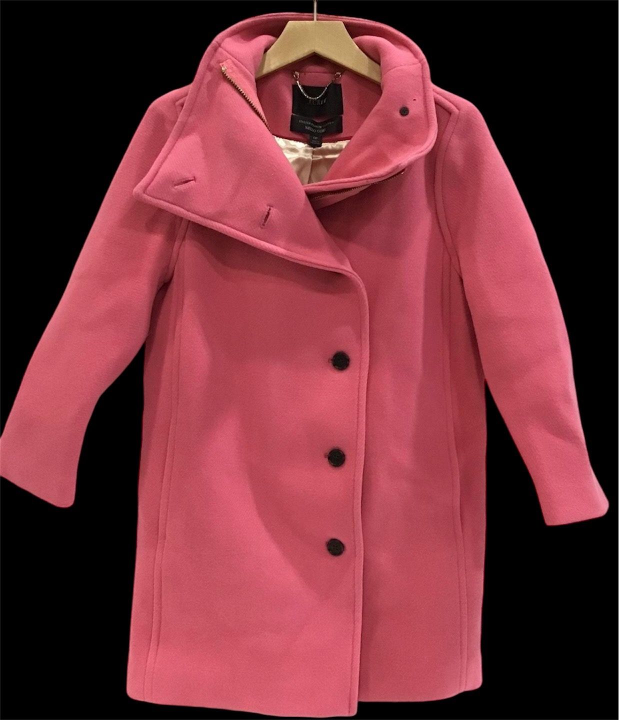 NWT J.Crew Villa Wool Coat Size Petite 0 Pink Women’s Mid Length Stadium Cloth