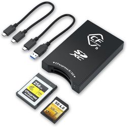 10Gbps CFexpress Type B and SD UHS-II Dual-Slot Memory Card Reader