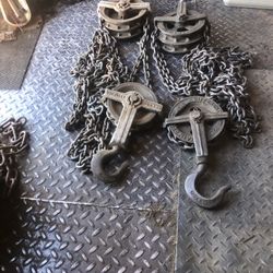 2 Chain Hoists For Engine Lifting