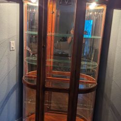 Wooden Curio Display Cabinet