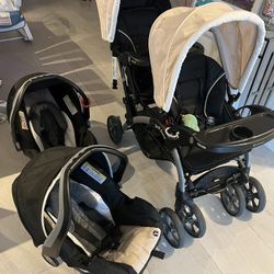 Double Stroller W/car Seats 
