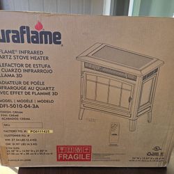 DURAFLAME
3D FLAME INFRARED QUARTZ STOVE HEATER. Cream color.