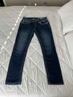 NWOT Miss Me Loose Saddle Stitch Border Skinny Jeans