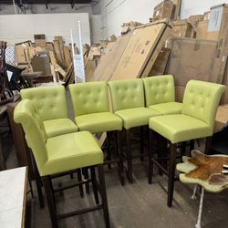 6 Piece Tufted Barstool Set
