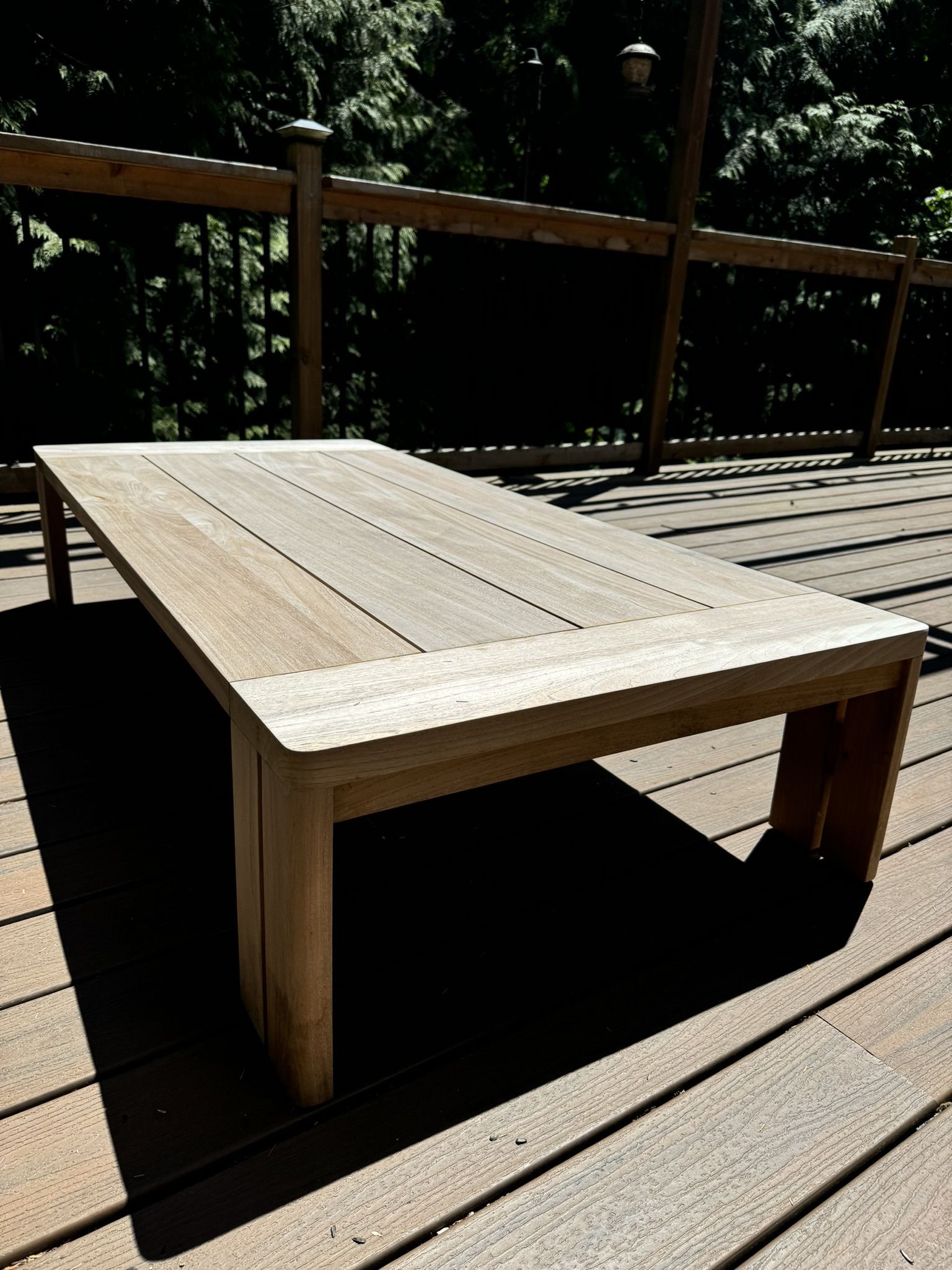 RH Matira Teak Outdoor Rectangular Coffee Table