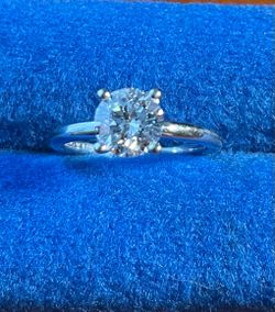 DIAMOND SOLITAIRE 1.51CT ROUND 14KT WHITE GOLD