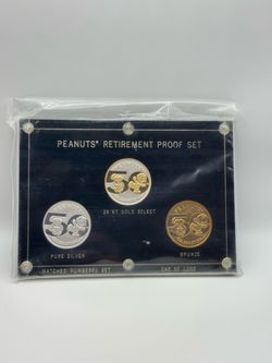 Rare Peanuts Snoopy Retirement Proof Set – Silver / Gold / Bronze – 1 of 1,000