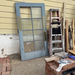 Vintage Door With Key And Lock 41.5” X 79”