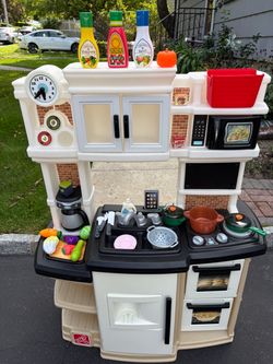 Step2 Great Gourmet Kids Kitchen Playset with Accessories 32.5" wide by 44.5" high by 15" deep