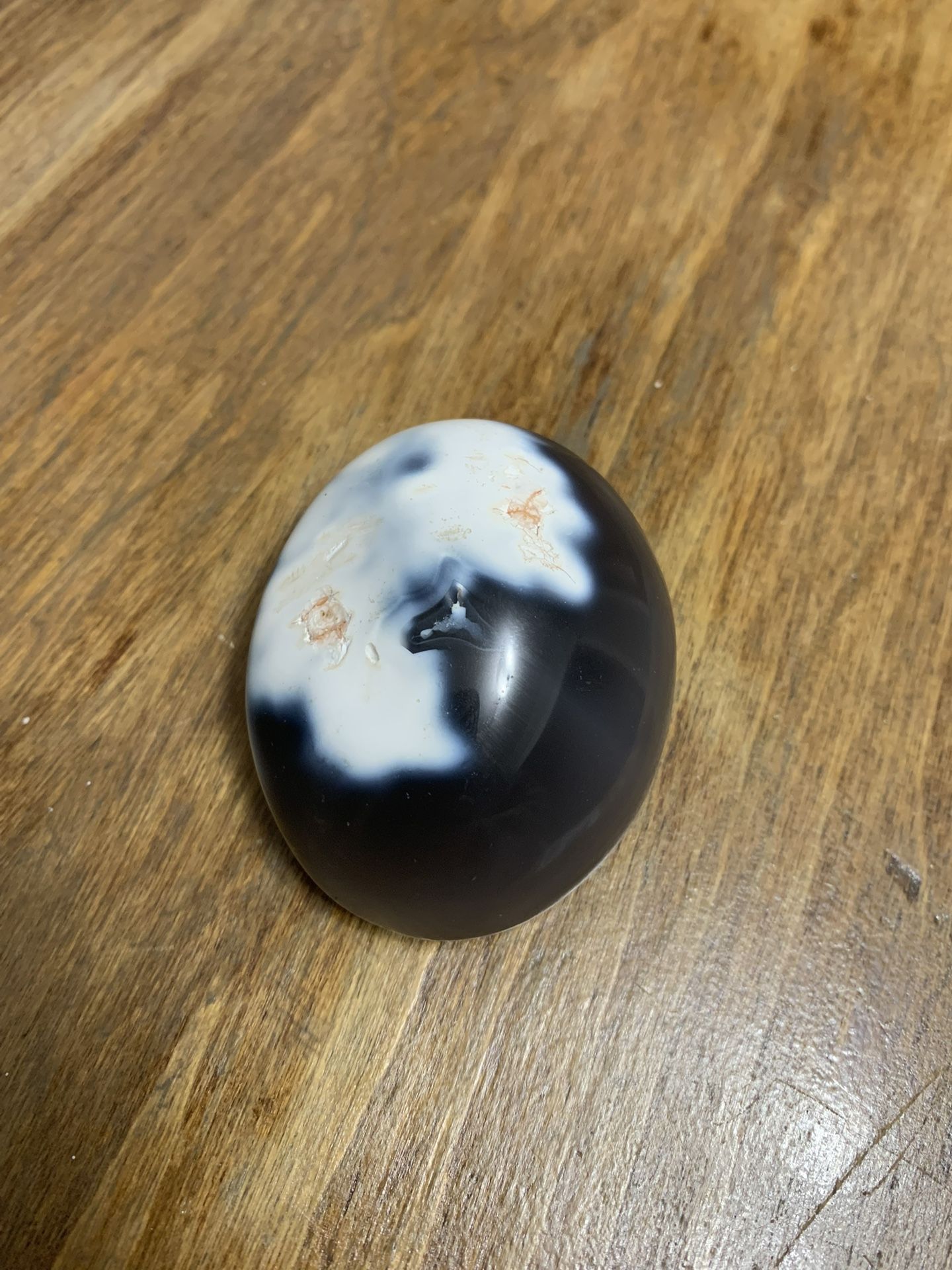 Orca Agate Palm Stone.