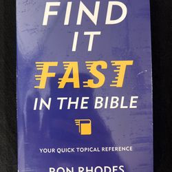 Find It Fast in the Bible: Your Quick- paperback, (contact info removed)965446, Ron Rhodes, New