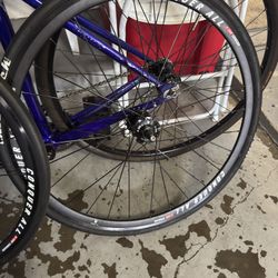 Conquer all wheelset with thickslick tires 