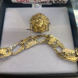 10kt Versace Bracelet And Ring