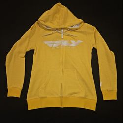 FLY RACING WOMEN'S FLY CORPORATE ZIP UP HOODIE - MUSTARD - Size Medium 