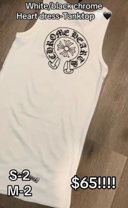 White chrome heart dress