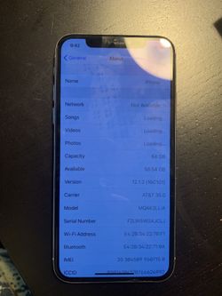 iPhone x 64 GB AT&T