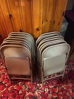 Metal Folding Chairs Set of 14