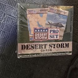 Factory-sealed box of 1991 Pro Set Desert Storm military trading cards