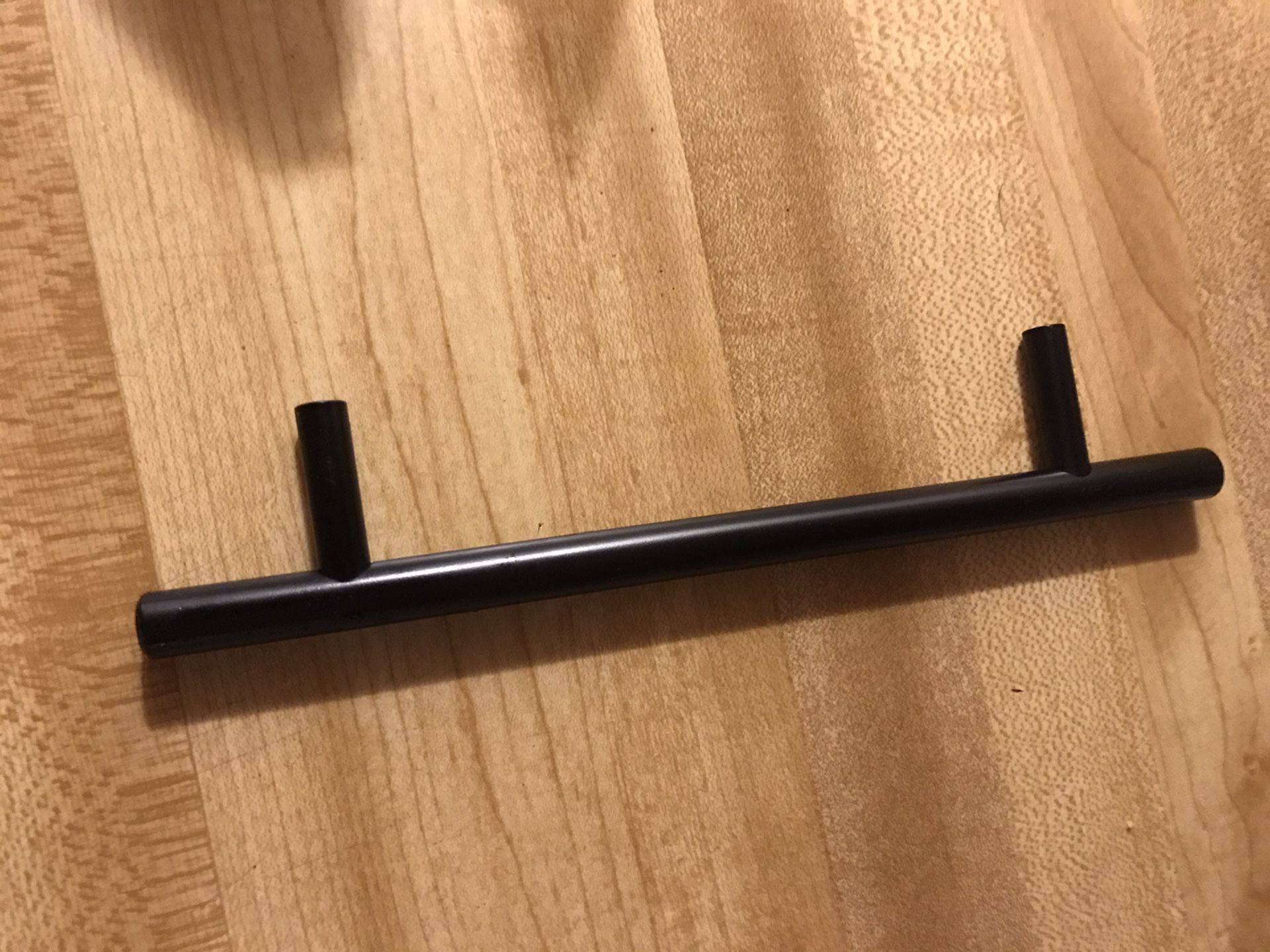 Flat black cabinet door handles