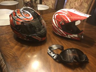 Helmets for sale never being worn ..one is a large and the other one is a medium..170.00 for both or best offer