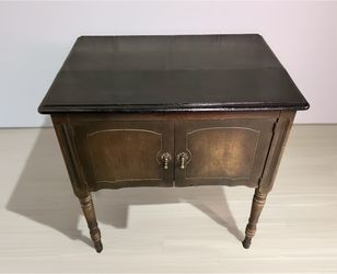 Vintage Wood Accent Cabinet / Entryway Table with Storage
