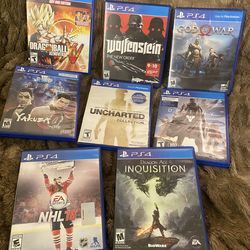 8 PS4 games Excellent condition