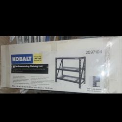 Kobalt 48-in W x 24-in D x 47-in H 3 -Tier Heavy Duty Black Metal Wire Utility Shelving Unit