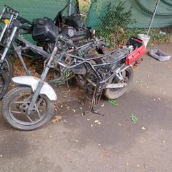 Four Different Motorcycle Frames