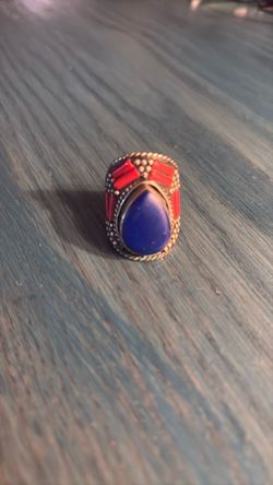 Tibetan/Nepalese Boho style cocktail ring