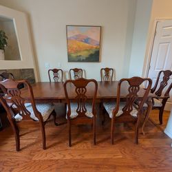 Vintage Walter Of Wabash Hepplewhite Federal Style Dining Set With Chairs