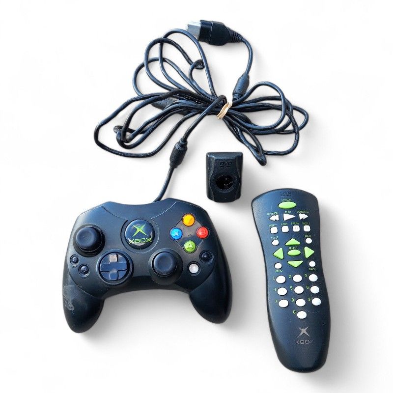 Original Xbox Controller S Type With Breakaway Cable And Remote Control